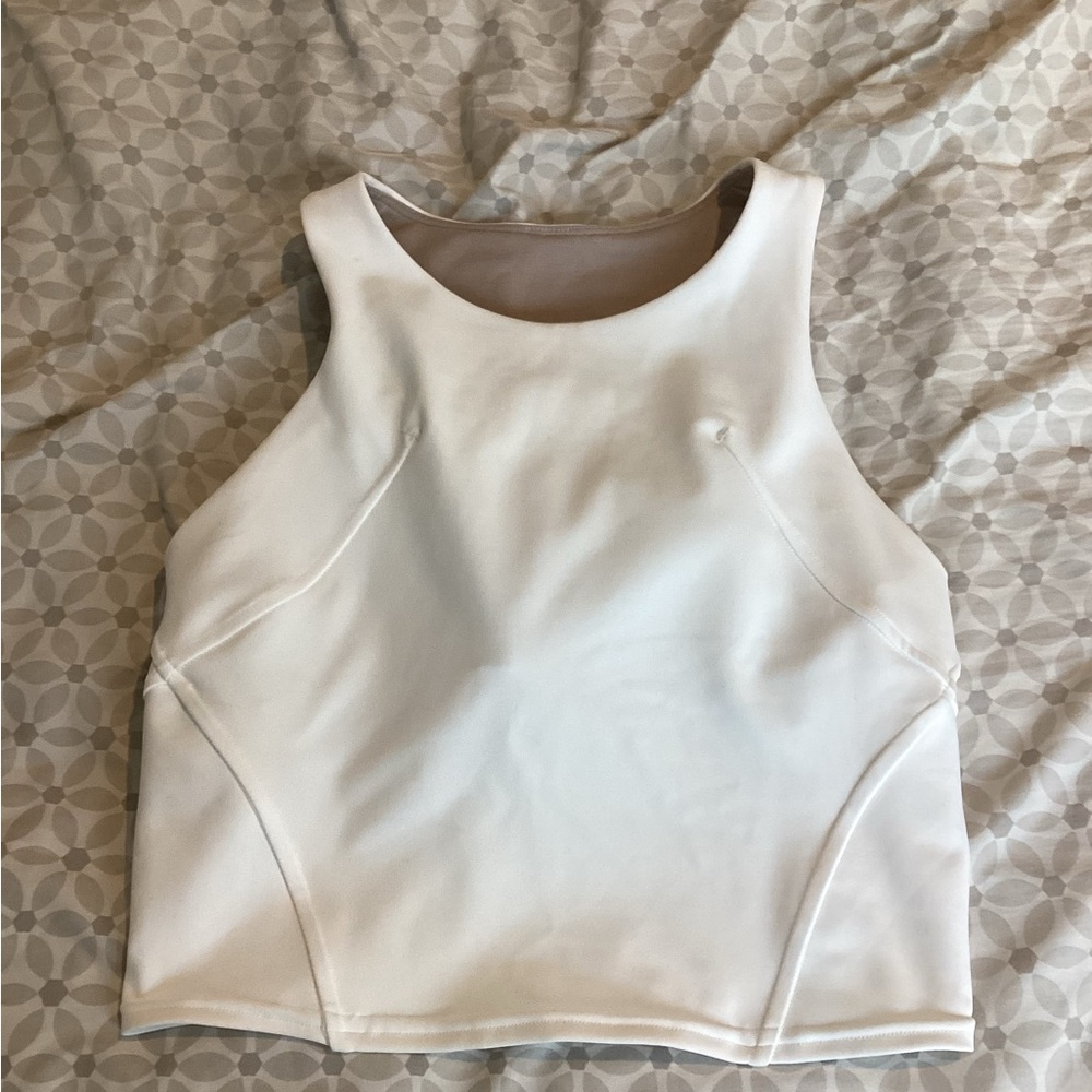 lululemon athletica White Cropped Tank Top